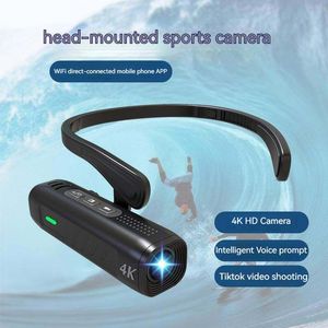 4K Action Camera Sport Mini Wifi Kamera ile Cep Telefonu Kontrolü Aksiyon Kamera Kaydedici Headrown ve Braket Headworn Sports DV