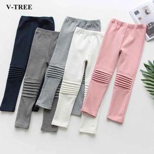 Vårbarn Leggings Cotton Girls Trousers Slim Pants For Kids 2-8T School Pants Girl Clothes Baby Sweatpants 240108