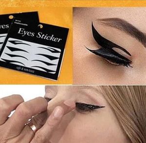 Adesivo per eyeliner Strumento per trucco Occhi Adesivo Stile gatto Sexy Temporaneo Doppio ombretto Nastro per palpebre Nastro per eyeliner nero8840046