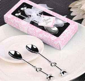 Wedding Favors Newup 1 Pair LOVE Drink Tea Coffee Spoon Bridal Shower Wedding Party Favor Gifts Box Stainless Steel Dinner Tablewa2023266