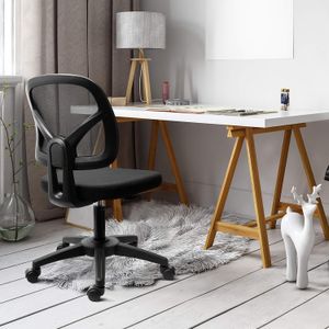 Kolliee Armless Office 의자 메쉬 인체 공학적 작은 책상 의자 팔이없는 스위블 블랙 컴퓨터 작업 의자 작은 공간을위한 홈 오피스 의자 중간 홈 오피스 의자