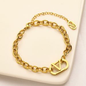 Joyería de diseño Pulseras Mujer Brazalete Cadena Clásico Chapado en oro de 18 quilates Acero inoxidable Regalo de amor Pulsera Brazalete Moda Ajustable 18 + 5 cm