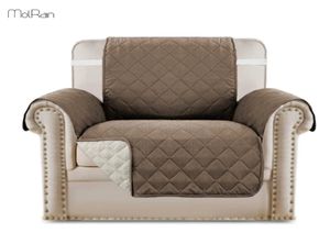 Högkvalitativ stoltäckning Slipcover Reversible Quilted Furniture Protector Microfiber SOFA Stolskydd med elastiska band6061305