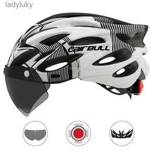 Bisiklet kaskları ultralight bisiklet güvenlik kaskı açık motosiklet bisiklet arka lamba kask çıkarılabilir lens vizör dağ yol bisiklet kaskl240108