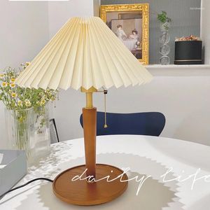 Tischlampen Vintage und einfache Holzlampe neben Lmap für Wohnzimmer, Schlafzimmer, Nachttisch, Arbeitszimmer