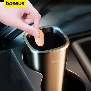 Baseus Car Trash Bin Auto Organizer Car Trash Can Storage Bag Rubbish Car Accessories Garbage Box Dust Case Wolder Waste Bag 240108