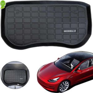 Zubehör Neue wasserdichte Kofferraummatten für Tesla Model 3 2017-2022 Custom Car Rear Trunk Storage Mat Cargo Tray Trunk Schutzpolster Matte