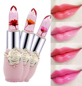 Beauty Lipstick Moisturizing Long Lasting Flower Crystal Jelly Lipstick Magic Temperature Color Changing Lip Balm5213641