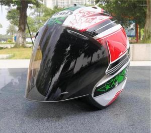 خوذات الدراجات النارية خوذات 2022 3 خوذة نصف مفتوحة الوجه للنساء Casco خمر سكوتر Jet Retro Pare Moto Cascos Para