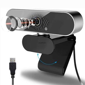 Webbkameror Webcam 1080p Autofokus Full HD USB Camera Web Cam Microphones Windows 10 för dator - med Desktop Standl240105