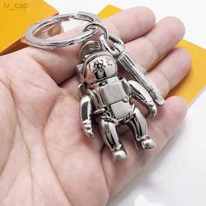 Ashion New Stainless Steel Spaceman Key Ring Luxury Designer Keychain 자체 방어 고품질 동전 지갑 키 체인 펜던트 액세서리