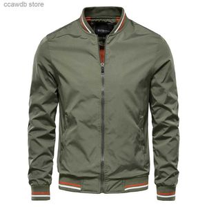 Herrjackor aiopeson fast färg bomber jacka män casual smal fit baseball herrar jackor nya höst mode högkvalitativa jackor för män t240109