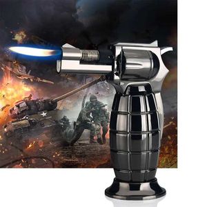 Creative Throwing Windproof Airbrush Lighter Portable Refillable No Gas Lighter for Cigar Kitchen BBQ Jewelry Welding Tool