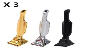 Silver Gold Metal Pipes Trophy Shape Smoking Pipe Mill Sniffer Snuff Tube for Tobacco Smoking Accessories4283278
