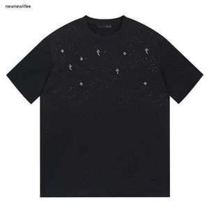 Designer de camiseta masculina roupas de marca para homens verão tops moda céu estrelado decoração em torno do pescoço homem camisa jan 09