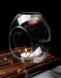 Home Glass Holder Size Holder Tea Glass Candle Burner 3 Light Handmade Candle Oil Fragrance Ball Incense Heating Crystal Essential1514135