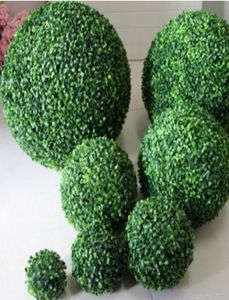 2PCS Große Grüne Künstliche Pflanze Ball Topiary Baum Buchsbaum Hochzeit Home Outdoor Dekoration pflanzen kunststoff gras ball1576191