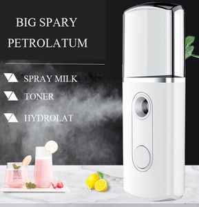 Portabel USB Nano Facial Mister Steamer Mini Face Air Firidifier Facial Mist Sprayer Fuktande clearing 20 ml Triangel Humidifie7049434