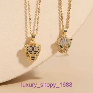 Car tires's Amulette necklace Luxury fine jewelry Cross Mirror Hot Selling Leopard Head Zircon Pendant Fashion Light Versatile Copper With Original Box