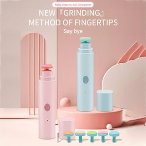 Baby Nail Grinder Electric Nail File Trimmer med LED -lampor Born Manicure Pedicure Nail Clippers Cutter Scissors Care Set 240108