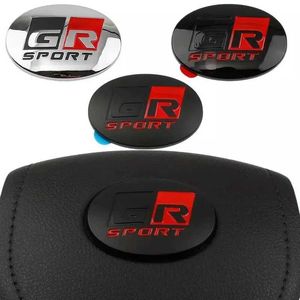 Car Steering Wheel GR Sport Cover Emblem Badge Decals Sticker For Toyota Vios Yaris GR86 Prius Hilux CHR Corolla Camry RAV4