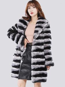 Women's Fur Winter Foux Coat Warm Mink Casual Medium Long Thick Trench Plus Size Jacket Thicken Coats