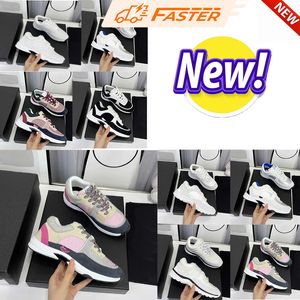 Chan Designers Sneaker Casual Running Shoes 2024 Ny tjock Sole Man Woman Fashion Color Blocking spetsar upp lågklippande mångsidig anti -slip trendig