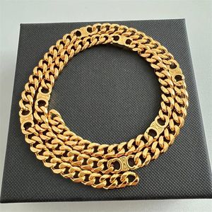 مصمم أزياء قلادة كوبية *Triomphgourmetti Geline Paris Style Logo chocker و Barcelet مع الحروف اليمنى الشديدة وصندوق الهدايا