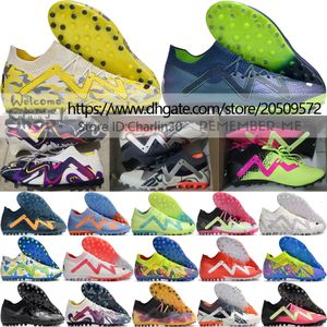 Skicka med väskekvalitet Nya 2024 Soccer Boots Future Ultimate Mg AG Socks Football Cleats för Mens Soft Leather Bekväma Lithe Training Knit Soccer Shoes Size US 7-11.5
