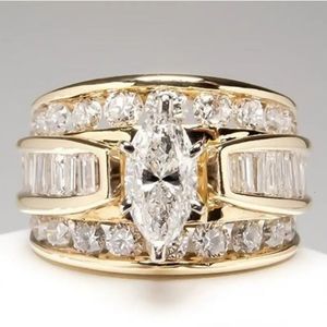 18k Multi Gold Ring for Women Natural 1 Carat Diamond With Diamond Jewelry Anillos de Bizuteria Anillos Mujer Gemstone Rings Box 240109