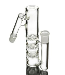 6 tum 90 grader 45 grader 14mm 18mm Joint Ash Catcher Triple Comb för Bong Dab Rigs Rökning Tillbehör9784282