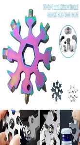 DHL18 W 1 Camp Key Ring Pocket Tool narzędzie wielofunkcyjne Wyurpinka Otwarcie Otwarte Outdoorowe otwieracze Snowflake Multi Spanne HEX W5376744