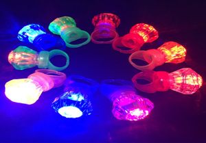 LuminousChristmasHalloweenLed Toy LED dedo GlowLight UpFlashing Rings Diamond Glow In The Dark Toys Light Toys For Kids5236577