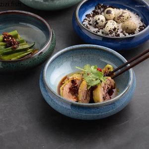 Bowls Retro Creative Ceramic Deep Bowl Dessert Thick Soup Snack Restaurant Molecular Cuisine Specialty Tableware