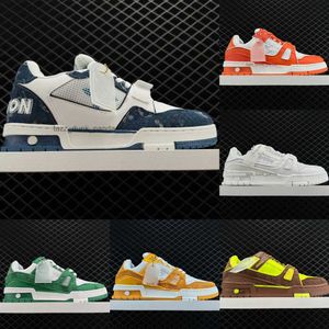 Tasarımcı Sneaker Virgil Trainer Sıradan Ayakkabı Buzağı Deri Abloh Beyaz Yeşil Kırmızı Mavi Louisely Çöp Vuttonly Crossbody Vitonly Vittonly