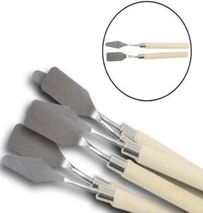 Paslanmaz çelik yağ bıçakları sanatçı zanaatlar spatula palet bıçağı yağlı boya sanat malzemeleri için1395016