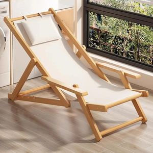 Camp Furniture Nordic Sun Loungers Strandstol Modern Folding Recliner Ergonomiskt golvarmstöd Sillas de Playa Balcony