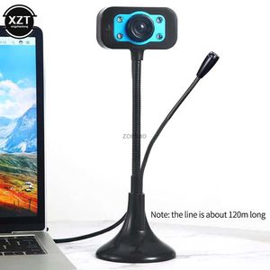 Webcams HD Webcam USB Web Camera With Noise Cancelling Microphone 360 Degree Rotation Webcam CMOS For Home Computer PC Office Study GameL240105