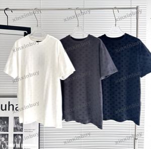 Xinxinbuy 2024 Men Designer Tee Tシャツ群れ文字1854女性ブラックホワイトレッドイエローXS-2xl