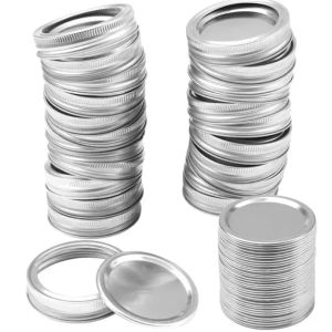 NEW Drinkware Lid 70MM 86MM Regular Mouth Bands Split Type Leak proof for Mason Jar Canning Lids Covers with Seal Rings ZZ