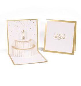 3D Pop Up Handmade Cake Greeting Cards Happy Birthday Thank You Card For Kids Children Festive Party Supplies6264261