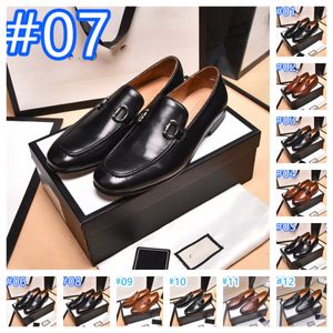 28 Modell italienska män klädskor Oxford äkta lädermockasin bruna svarta män designer loafers skor män klassiska högkvalitativa bröllopskontor formella skor