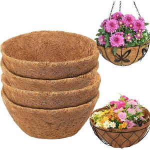 Planters POTS 4st Coconut Palm Cushion For Plastic Flower Pot Square Gardening Mix Soil Lock Design Mat Blomma Plant Change CHUSHION NY YQ240109