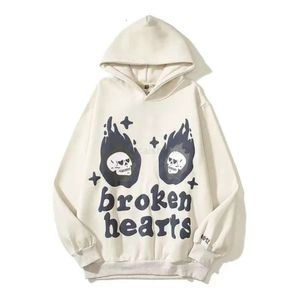 Trasiga planet mens hoodies designer byxor passar lyx modesweatshirt ren bomullsbrevtryckt älskare samma kläder europeiska och amerikanska skum y2k 10ilwp