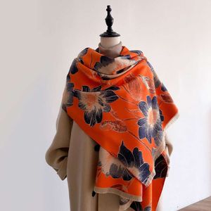 2024 neue Floral Mode Kaschmir Schal frauen Winter Koreanische Ausgabe East Gate Schal Vielseitig Nette Verdickte Hals