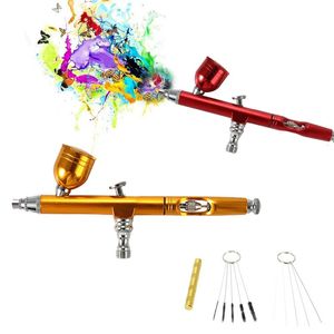 Airbrush ferramenta pistola de pulverização bolo decoração escovas para pintura da arte do prego tatuagem manicure compressor kit pequena bomba spray caneta conjunto 240108