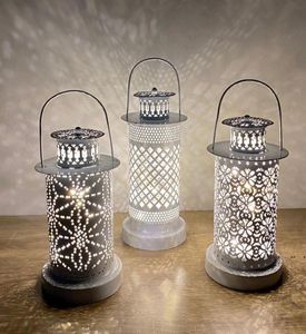 Hollow Wind Lanterns Iron Craft Hollow Decorative Candlestick LED Candle Lights Diy Festival Party Home Decor Sea Ship EWA40293206604