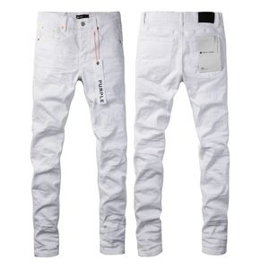 Lila jeans herrar jeans mager fit lapp vintage nöd rippade förstörda stretch cyklist denim svart smala hiphop byxor för män jean hål graffiti 50 stilar