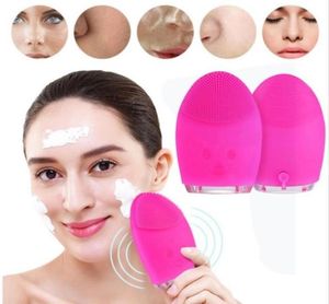 Elektrisk massage Ansiktsrengöring Brush Tvättmaskin Vattentät silikon Ansiktsrengöringsenheter Verktyg Hela SHI2794635