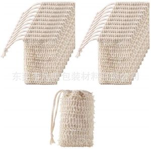 Natural Exfoliating Mesh Soap Saver Sisal Brushes Bag Pouch Holder For Shower Bath Foaming And Drying 688 S22663192